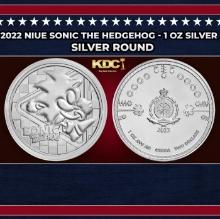 2022 Niue Sonic the Hedgehog - 1 oz Silver Round Round