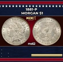 1881-p Morgan Dollar $1 Grades ms62