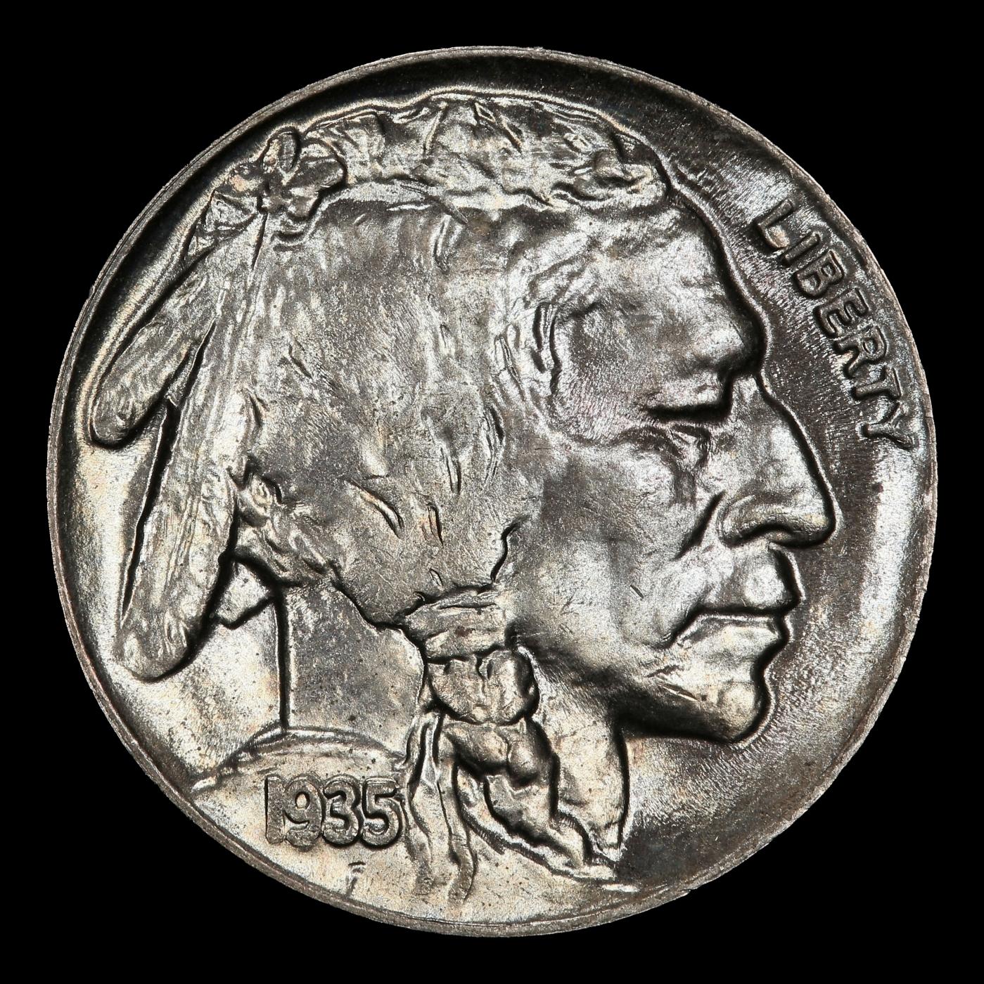 1935-d Buffalo Nickel Near Top Pop 5c ms66+ SEGS