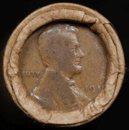 Lincoln Wheat Cent 1c Mixed Roll Orig Brandt McDonalds Wrapper, 1917-p end, Indian other end
