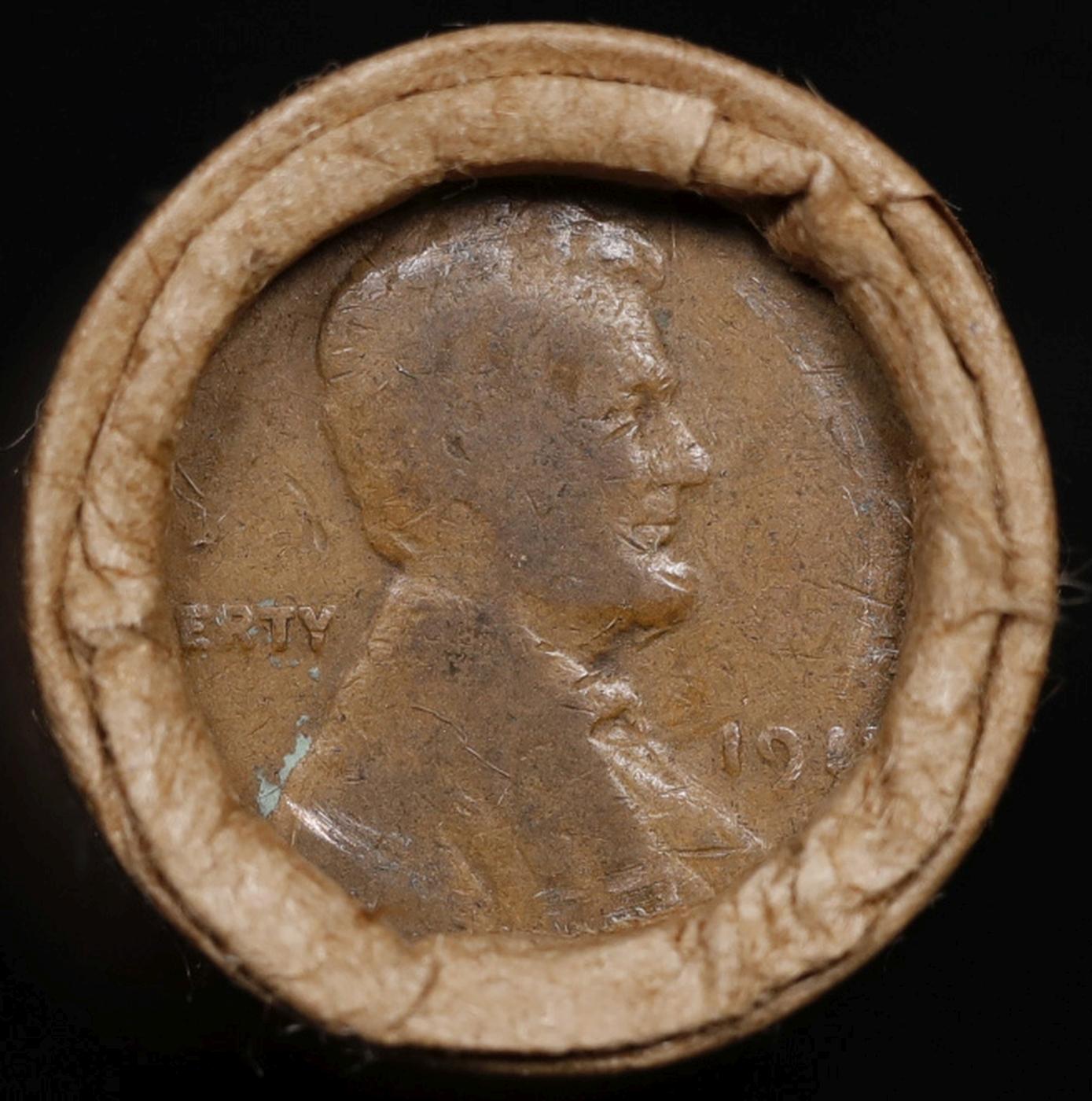 Lincoln Wheat Cent 1c Mixed Roll Orig Brandt McDonalds Wrapper, 1917-p end, Indian other end