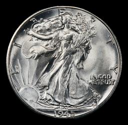 1945-d Walking Liberty Half Dollar 50c Grades ms66