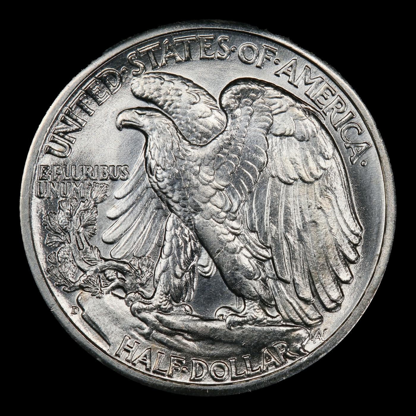 1945-d Walking Liberty Half Dollar 50c Grades ms66