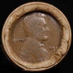 Lincoln Wheat Cent 1c Mixed Roll Orig Brandt McDonalds Wrapper, 1916-d end, Indian other end