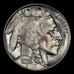 1928-p Buffalo Nickel 5c Grades ms66