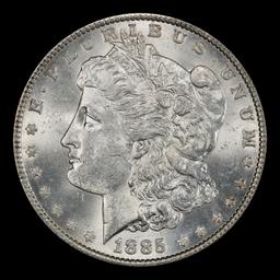 1885-p Morgan Dollar $1 Grades ms63