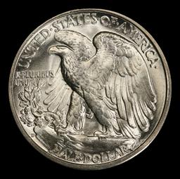 1937-d Walking Liberty Half Dollar Near Top Pop 50c ms67+ SEGS