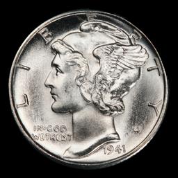 1941-d Mercury Dime 10c ms67 fsb SEGS