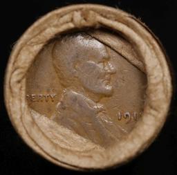 Lincoln Wheat Cent 1c Mixed Roll Orig Brandt McDonalds Wrapper, 1913-p end, Indian other end