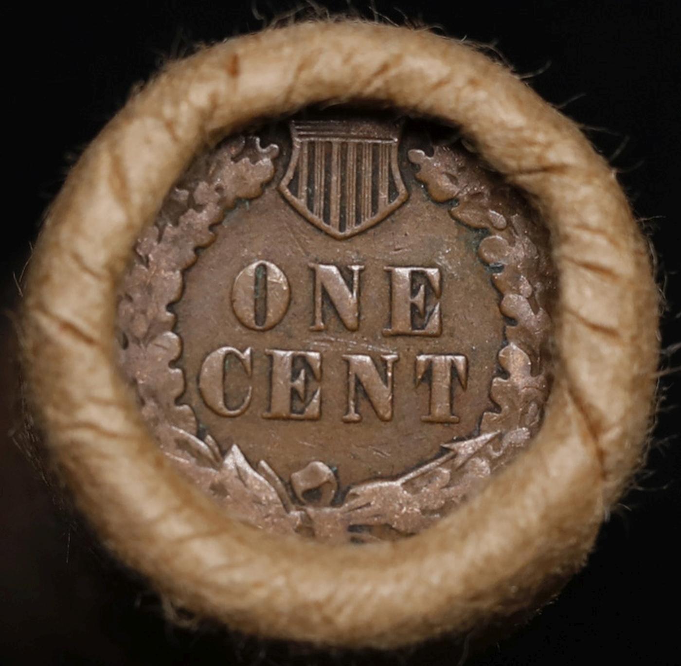 Lincoln Wheat Cent 1c Mixed Roll Orig Brandt McDonalds Wrapper, 1913-p end, Indian other end