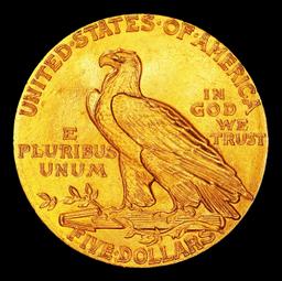 1909-p Gold Indian Half Eagle TOP POP! $5 ms66+ USCG
