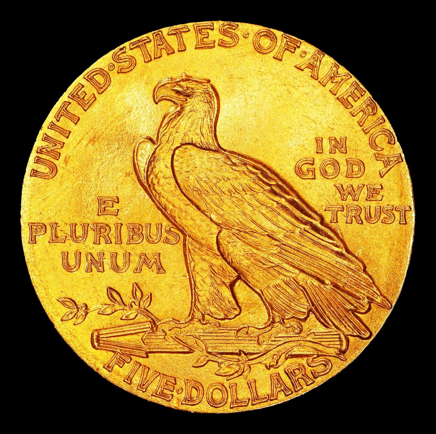 1909-p Gold Indian Half Eagle TOP POP! $5 ms66+ USCG