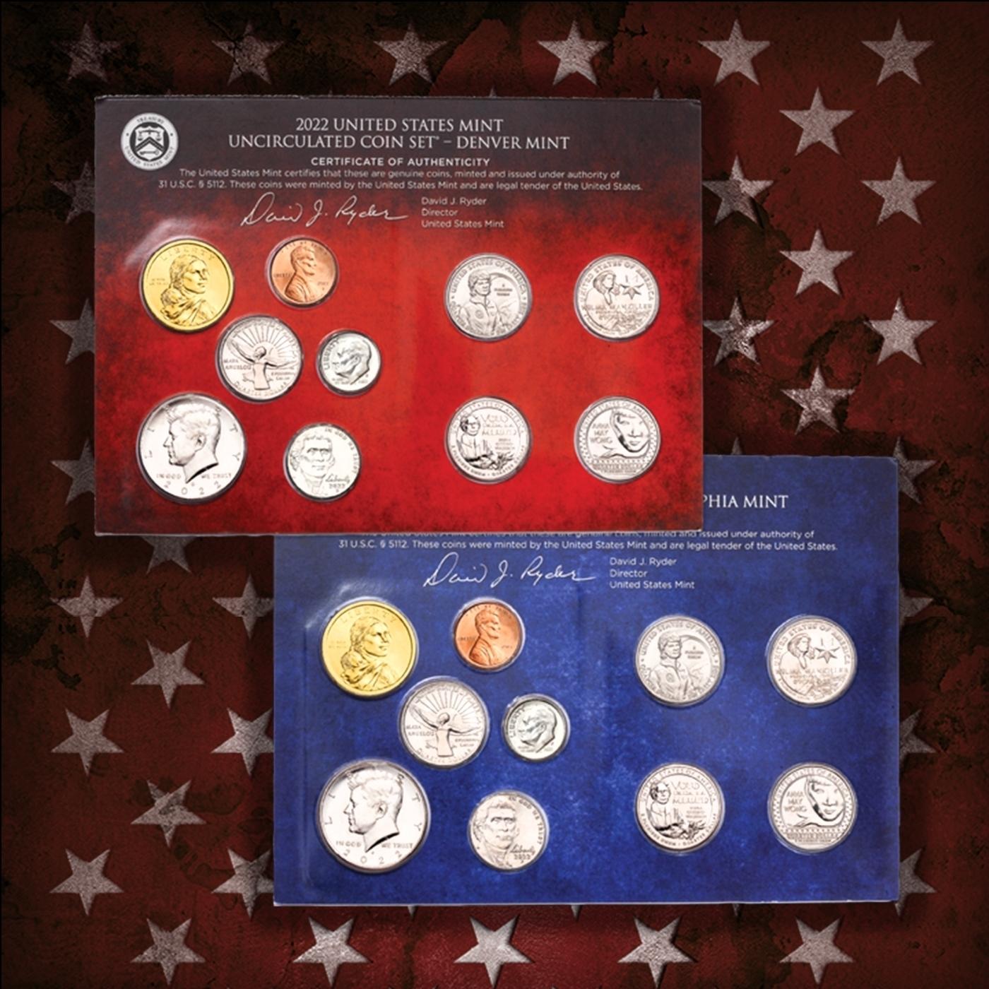 2000-2024 25 Years Mint Set Run - 584 Coins, 25 Complete Sets Comeplete 21st century Set