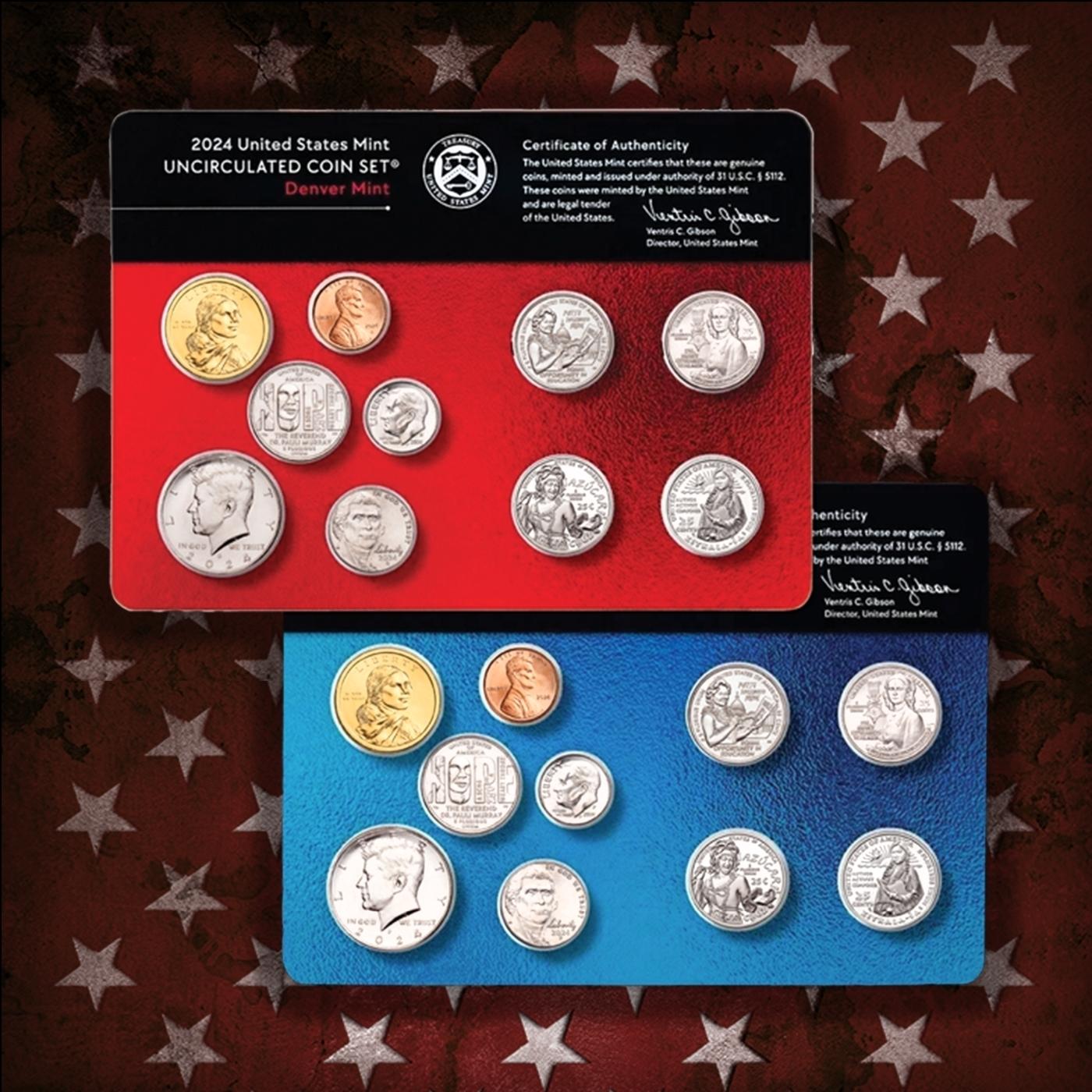 2000-2024 25 Years Mint Set Run - 584 Coins, 25 Complete Sets Comeplete 21st century Set