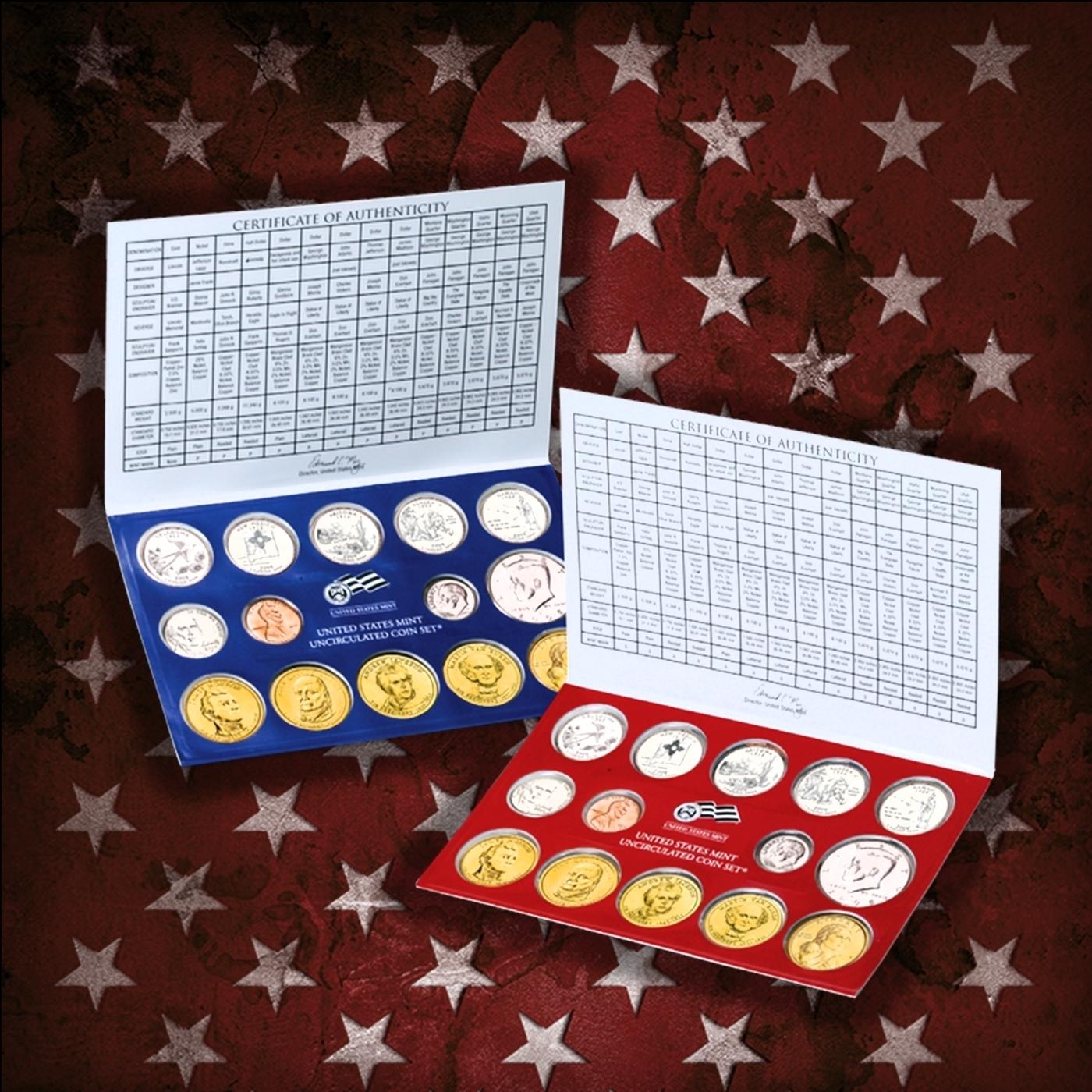 2000-2024 25 Years Mint Set Run - 584 Coins, 25 Complete Sets Comeplete 21st century Set