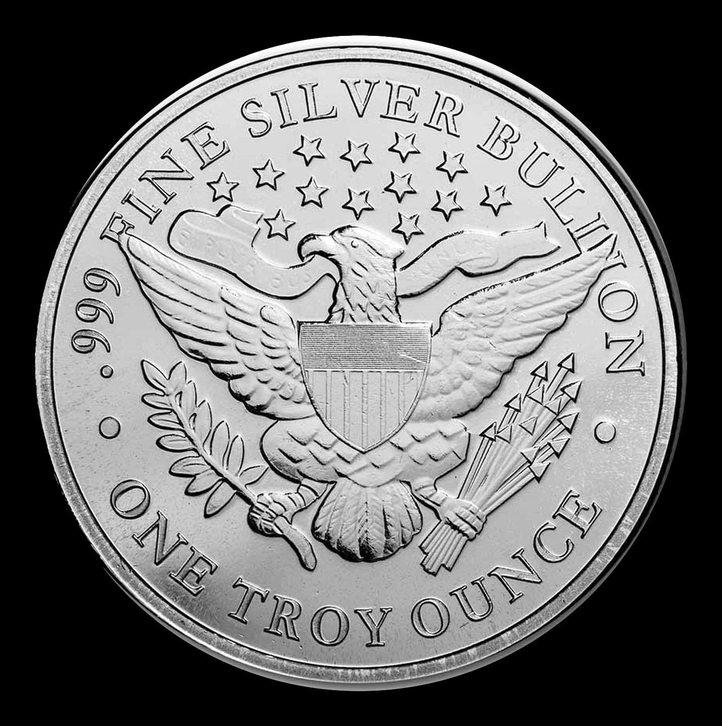 Barber Design Style - 1 oz Silver Round Round