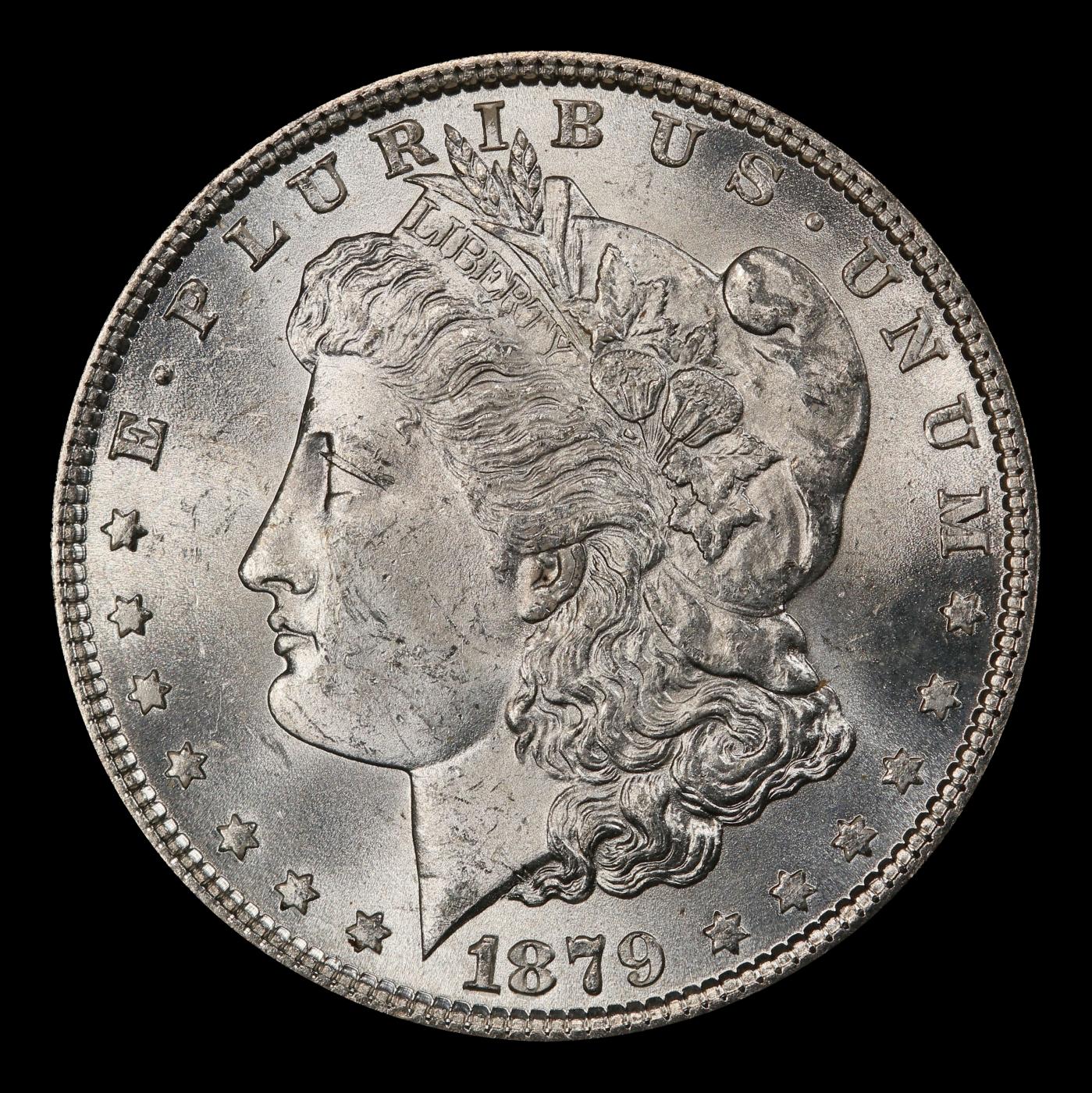 1879-p Morgan Dollar $1 Grades ms62+