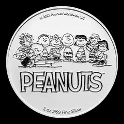 Franklin Peanuts Colorized Style - 1 oz Silver Round Round