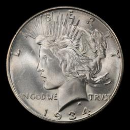 1934-d Peace Dollar Near Top Pop $1 ms66+ SEGS
