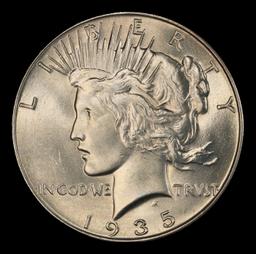 1935-p Peace Dollar Near Top Pop $1 ms66+ SEGS