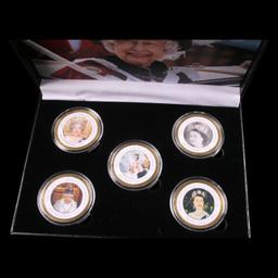 5 Coin Queen Elizabeth II - The Platnium Jubalee - Gold Plated Round Collection