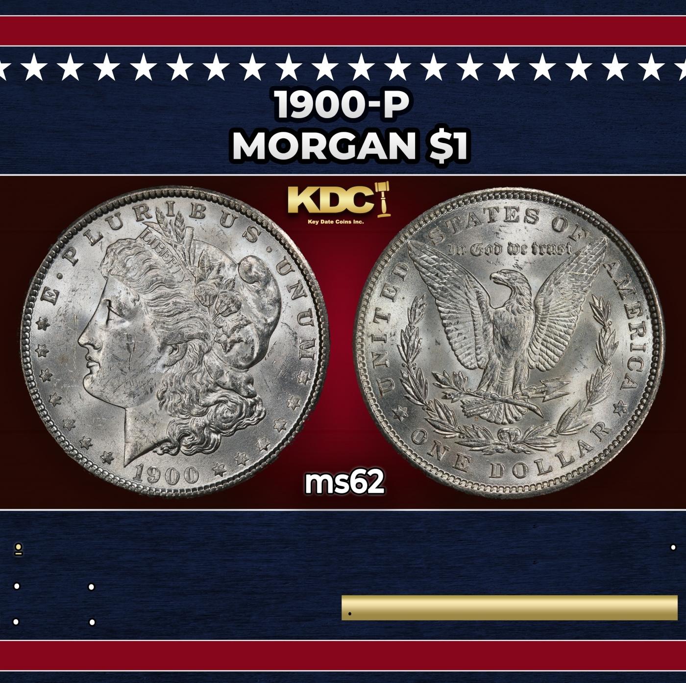 1900-p Morgan Dollar $1 Grades ms62