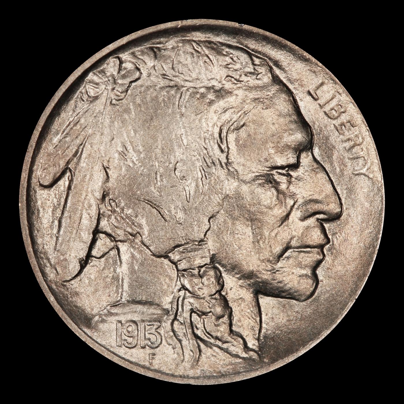 1913-p Ty II Buffalo Nickel 5c Grades ms65