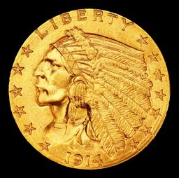 1914-d Gold Indian Quarter Eagle $2 1/2 ms65+ SEGS