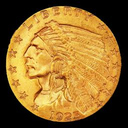1925-d Gold Indian Quarter Eagle Near Top Pop! $2 1/2 ms66 USCG