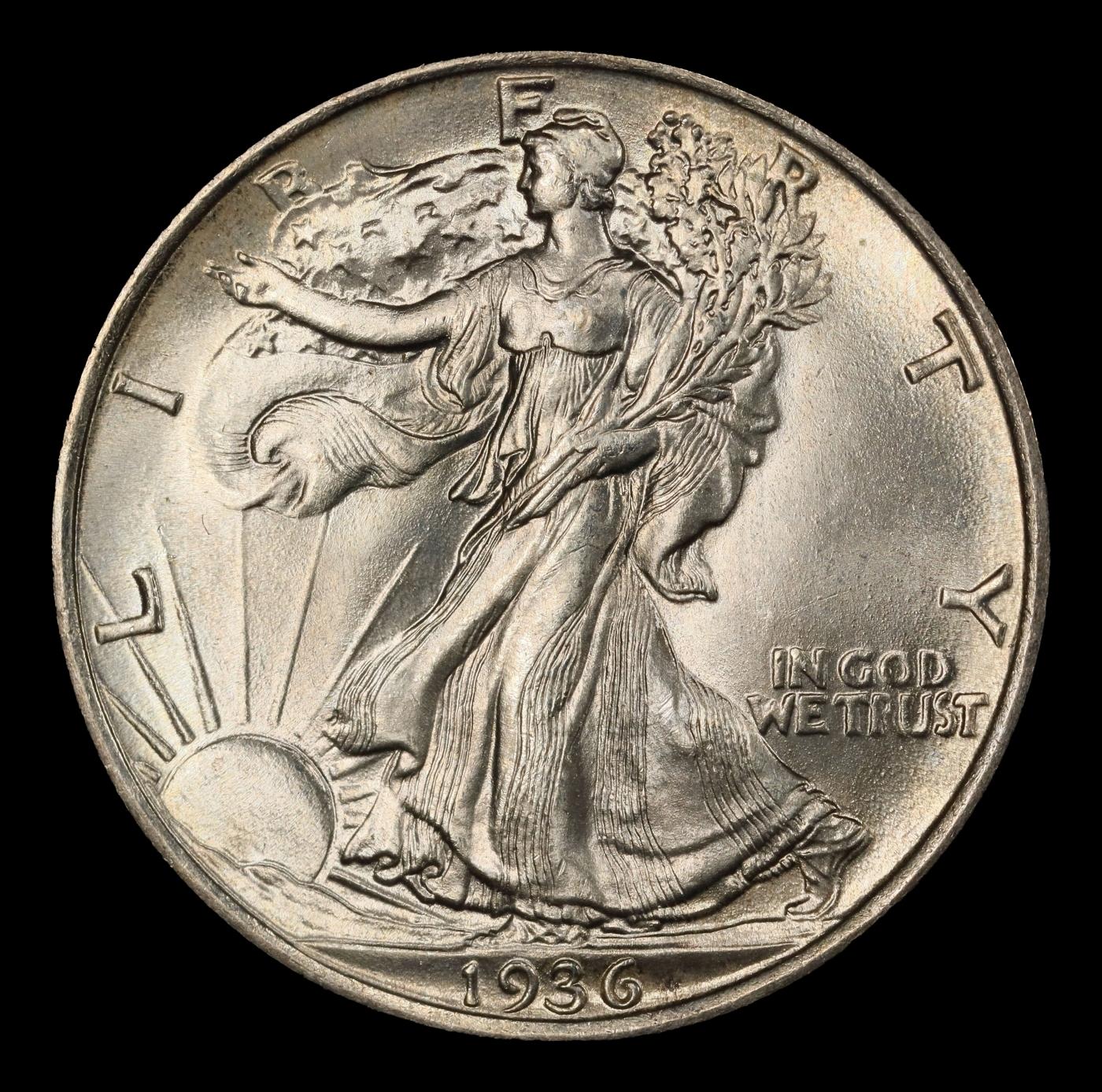 1936-p Walking Liberty Half Dollar 50c ms66+ SEGS