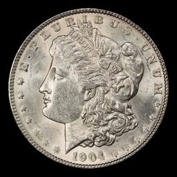 1904-p Morgan Dollar $1 Grades ms62+