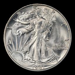 1941-s Walking Liberty Half Dollar 50c Grades ms65