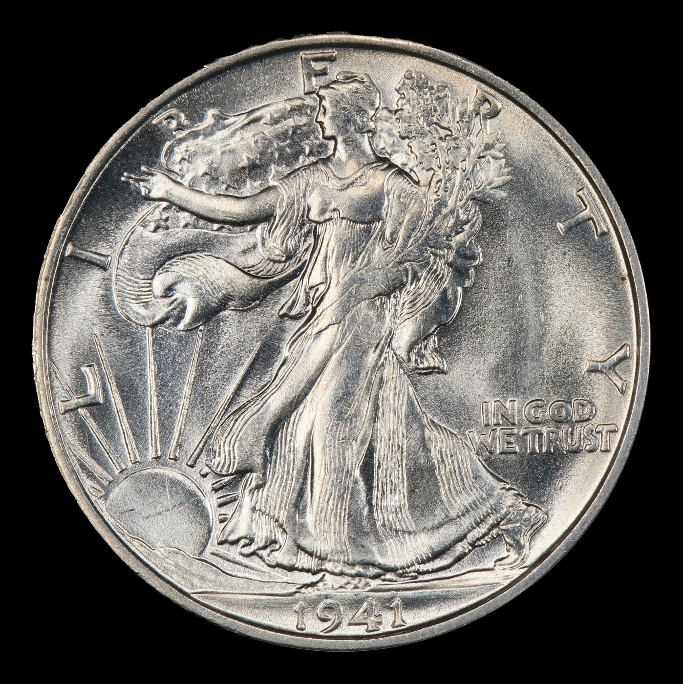 1941-s Walking Liberty Half Dollar 50c Grades ms65