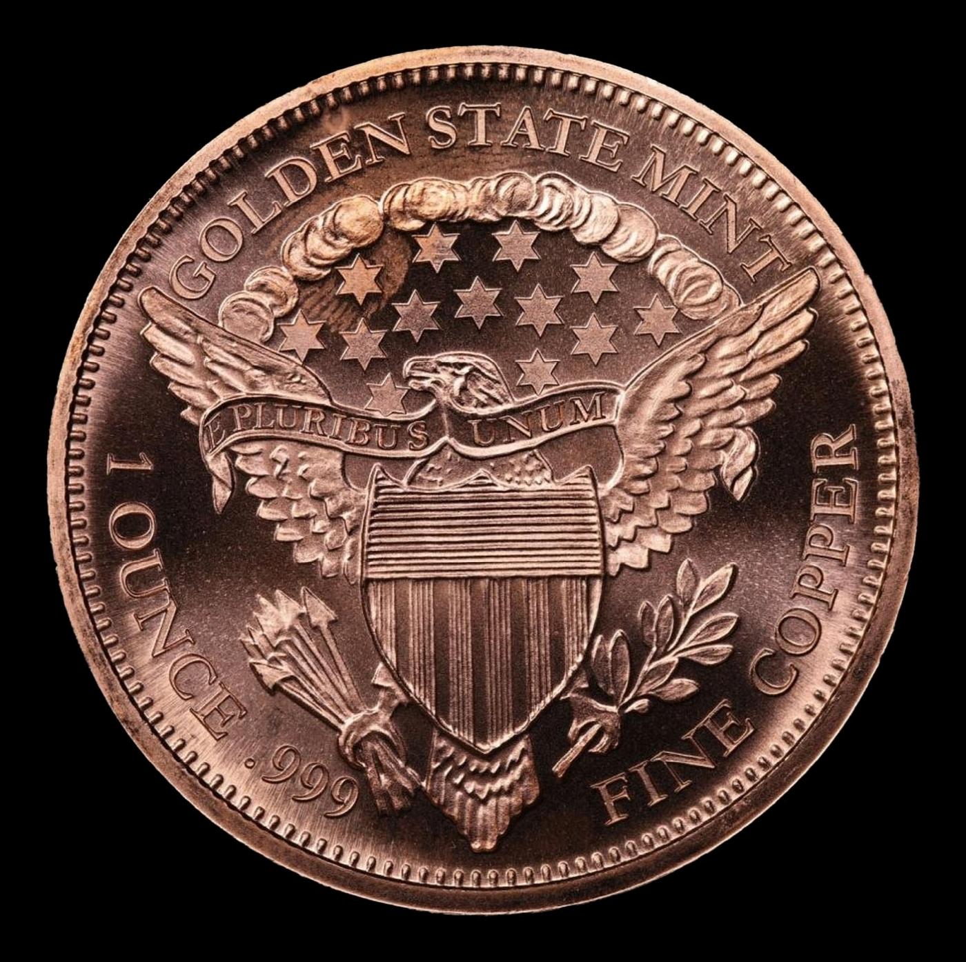 Standing Liberty Quarter Style - 1oz .999 Fine Copper Round