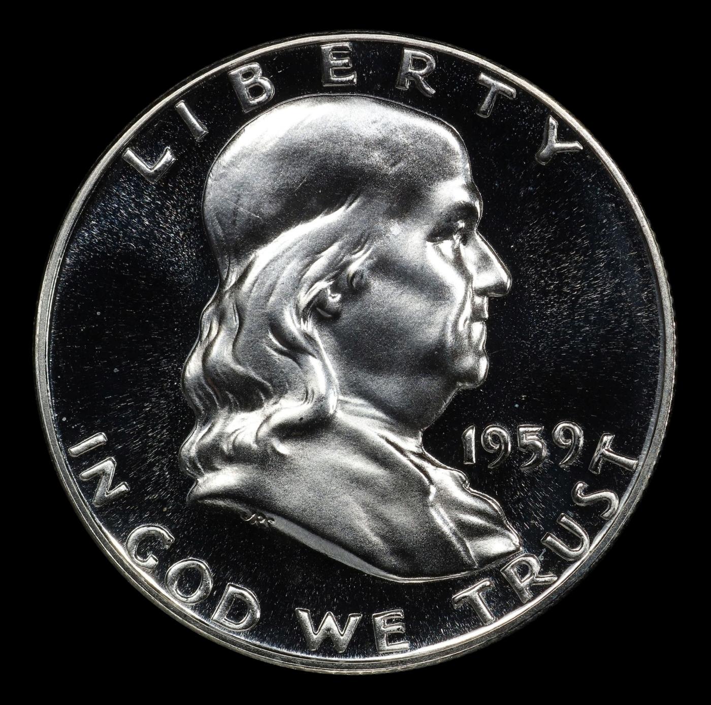 1959 Proof Franklin Half Dollar Near Top Pop! 50c pr68 DCAM SEGS