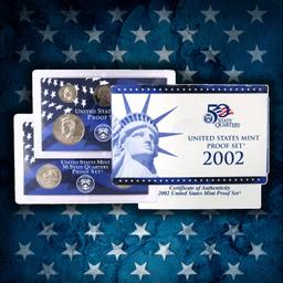 1999-2008 Proof Set Run - 109 Coins, Full 50 State Quarters Run 10 Complete Sets