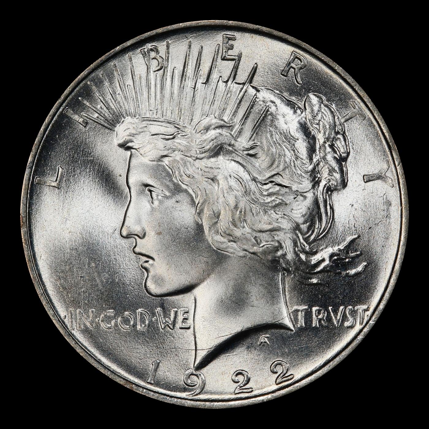 1922-d Peace Dollar Near Top Pop $1 ms67 SEGS