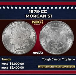 1878-cc Morgan Dollar $1 ms65+ SEGS