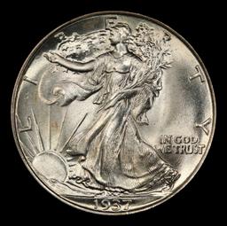 1937-p Walking Liberty Half Dollar Near Top Pop 50c ms67+ SEGS