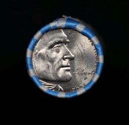 BU Shotgun Jefferson 5c roll, 2005-p Bison 40 pcs Bank $2 Nickel Wrapper