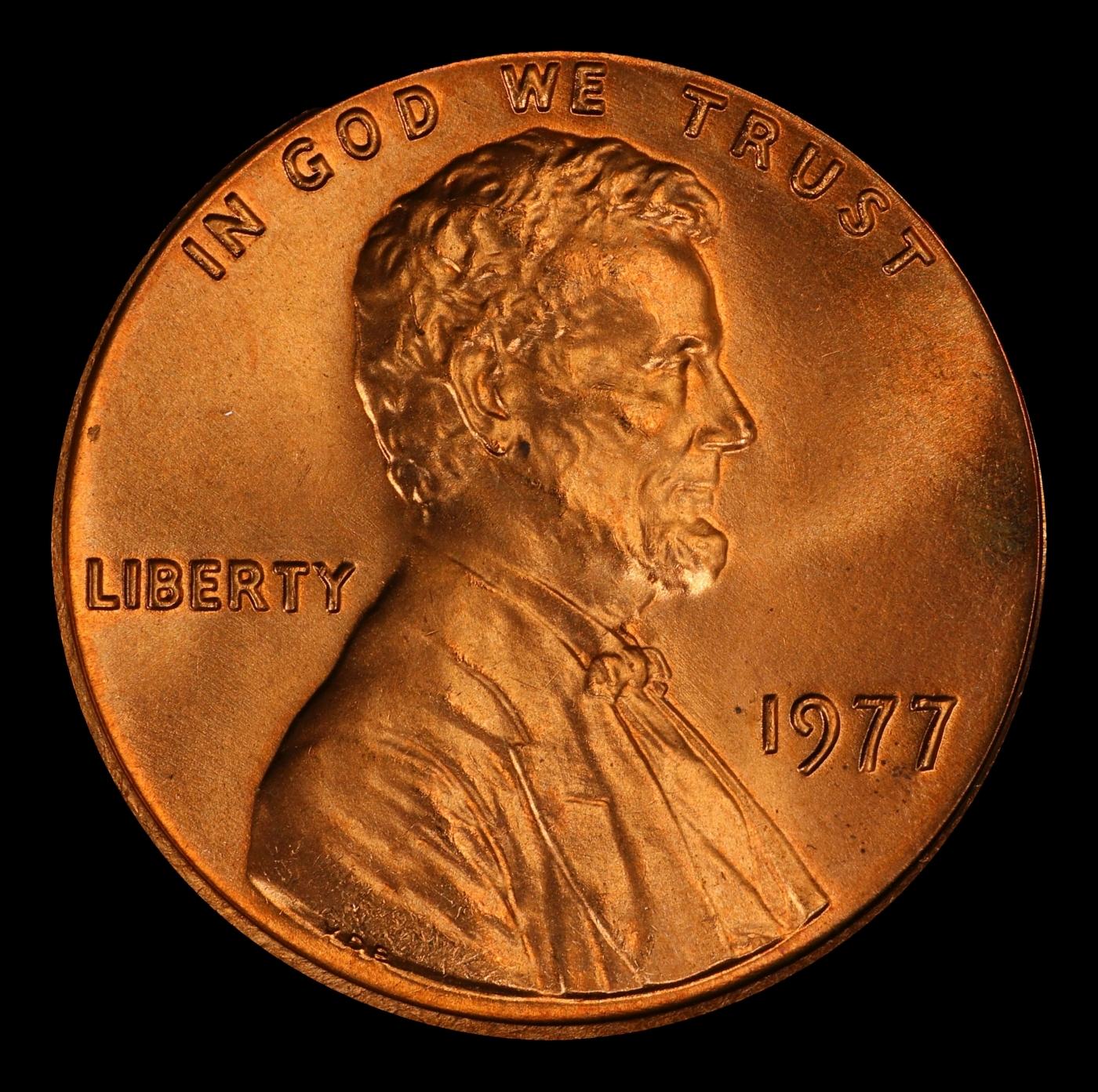 1977-p Lincoln Cent Near Top Pop 1c ms67+ rd SEGS