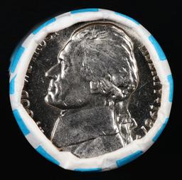 BU Shotgun Jefferson 5c roll, 1987-p 40 pcs Bank $2 Nickel Wrapper