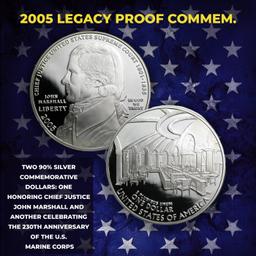 2005-2008 Full Run of US Mint American Legacy Proof Sets - 56 Coins Total, 4 Complete Sets Over 6 oz
