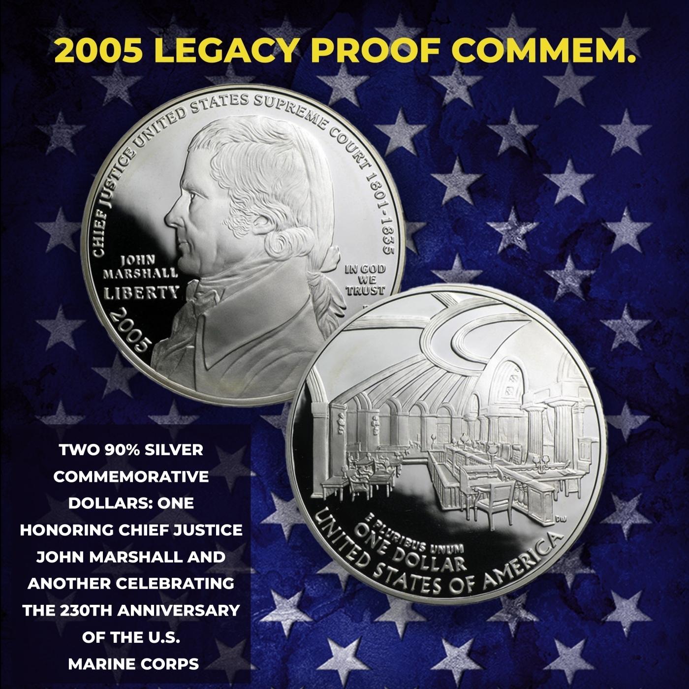 2005-2008 Full Run of US Mint American Legacy Proof Sets - 56 Coins Total, 4 Complete Sets Over 6 oz