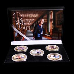 5 Coin Prince Philip Gold Plated Round Collection