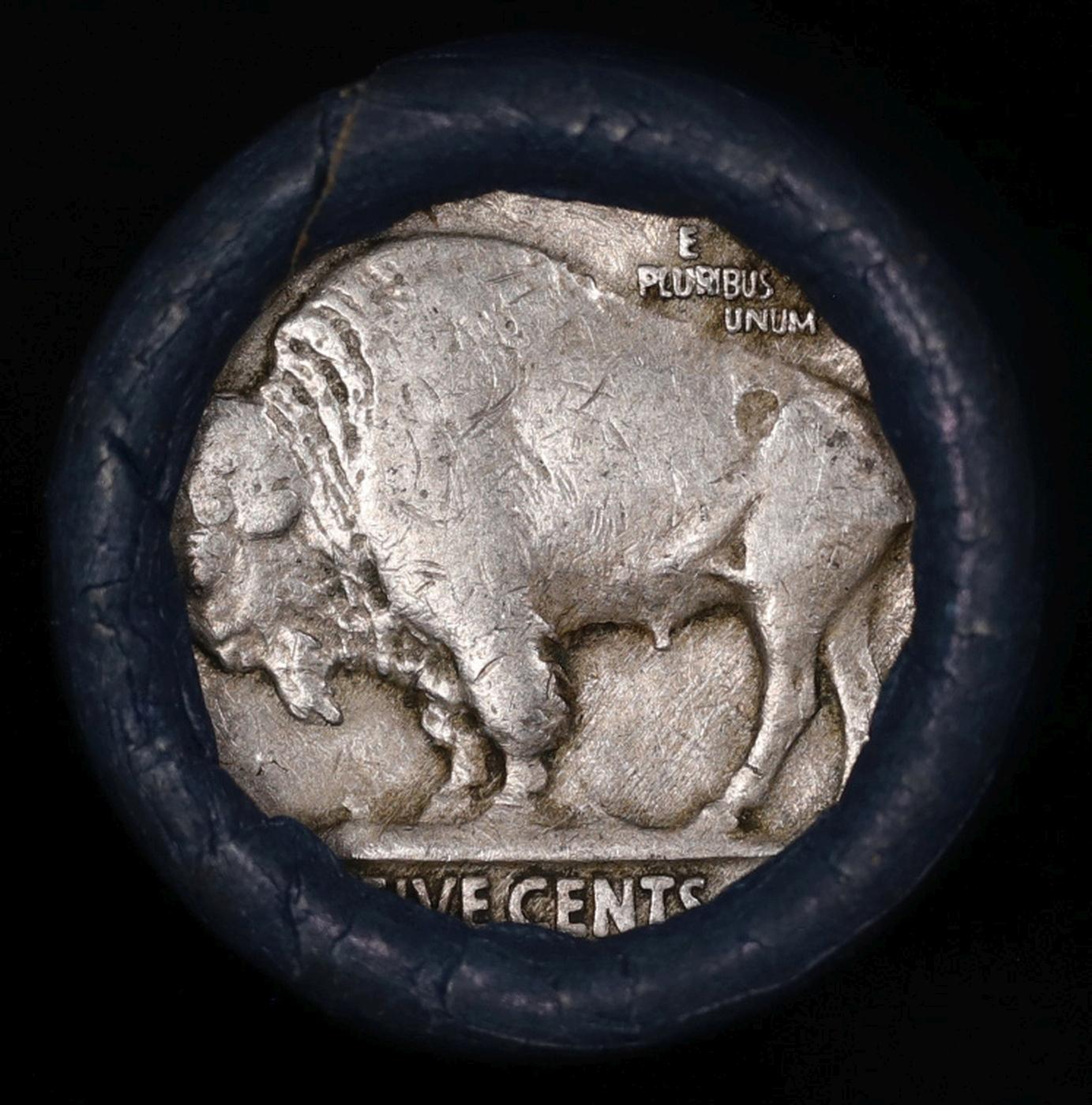Buffalo Nickel Shotgun Roll in Old Bank Style 'Bell Telephone' Wrapper 1920 & S Mint Ends