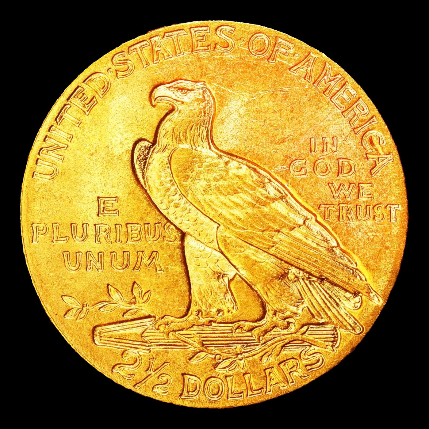 1908-p Gold Indian Quarter Eagle $2 1/2 ms64+ SEGS