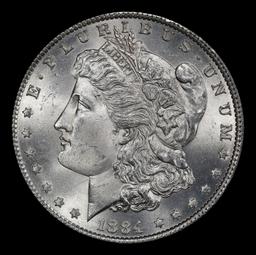 1884-p Morgan Dollar $1 Grades ms65+