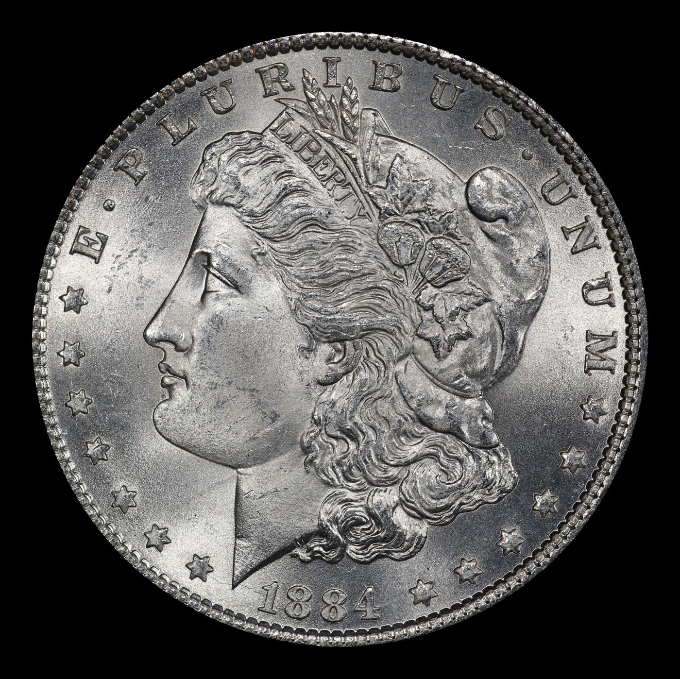 1884-p Morgan Dollar $1 Grades ms65+