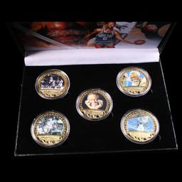 5 Coin Bill Russell Gold Plated Round Collection